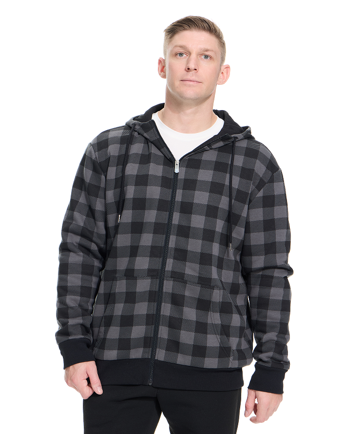 WHITE PEAK TRADING COMPANY Men's Fleece Full-zip Hoodie Jacket Oversized Casual Warm Sweatshirt for Cold Weather with Pocket