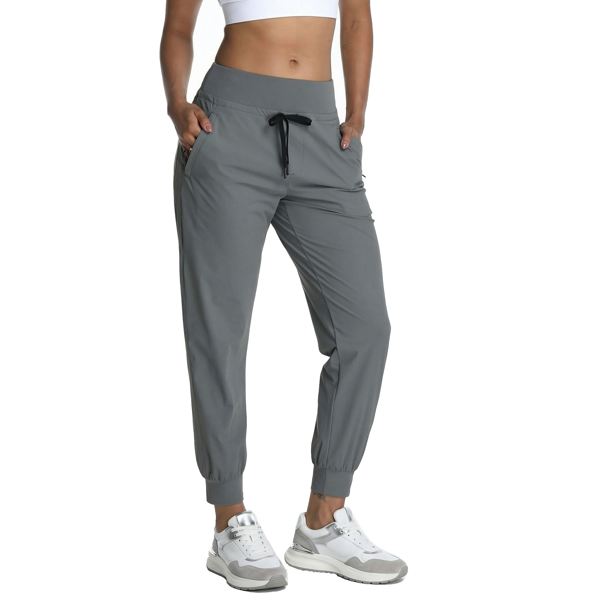 MERIDIANA Women's Hiking Pants with Zipper Pocket Breathable Quick-Dry Stretchy Nylon Outdoor Jogger Sweatpants