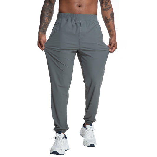 MERIDIANO Mens Hiking Pants with Zipper Pocket Nylon Lightweight Quick-Dry Stretchy Outdoor Gym Jogger Sweatpants