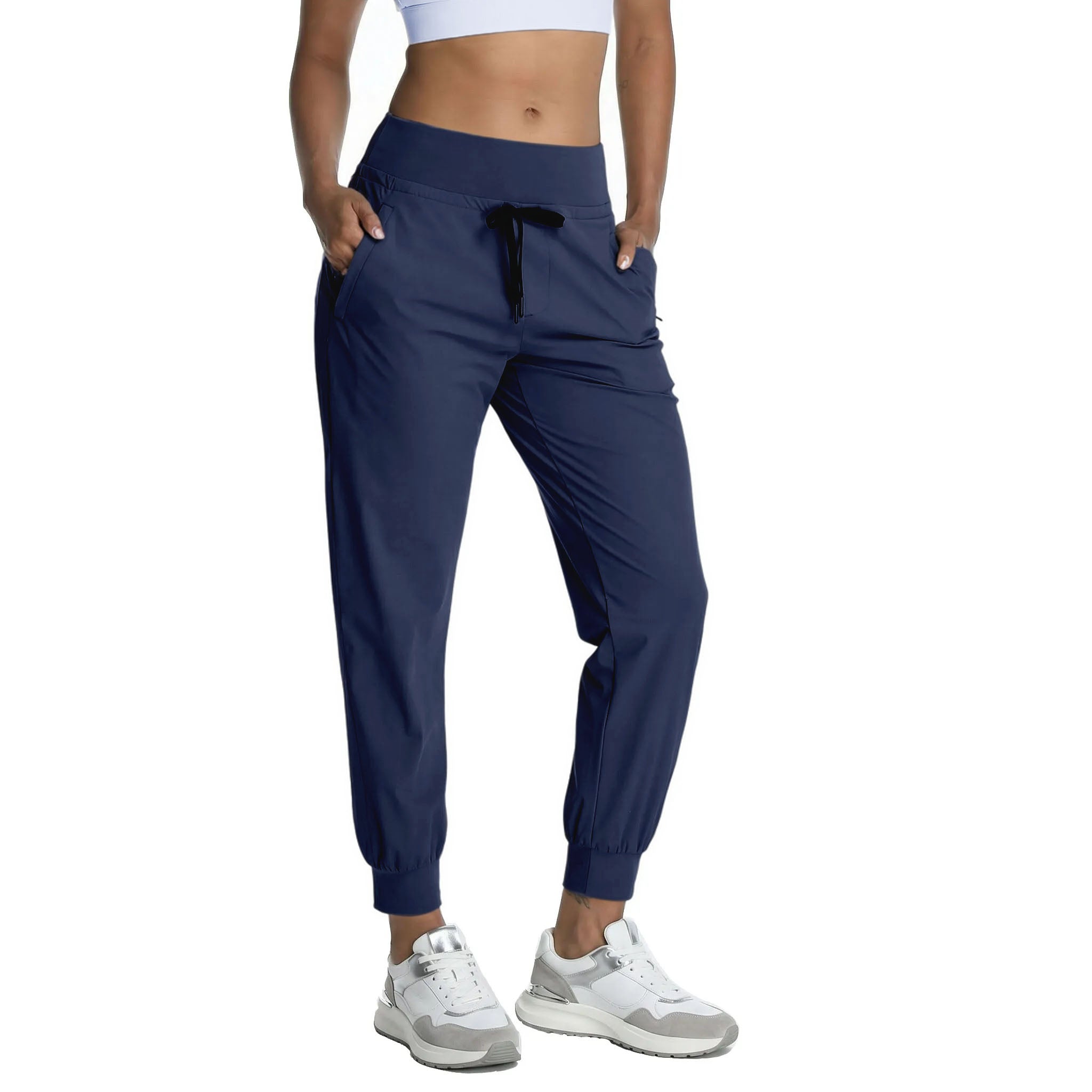 MERIDIANA Women's Hiking Pants with Zipper Pocket Breathable Quick-Dry Stretchy Nylon Outdoor Jogger Sweatpants