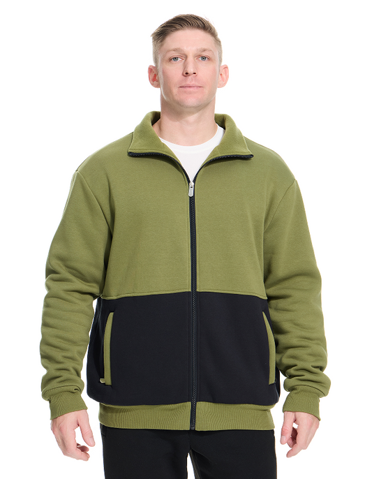 WHITE PEAK TRADING COMPANY  Men's Fleece Full-zip Hoodie Jacket Oversized Casual Warm Sweatshirt for Cold Weather with Pocket