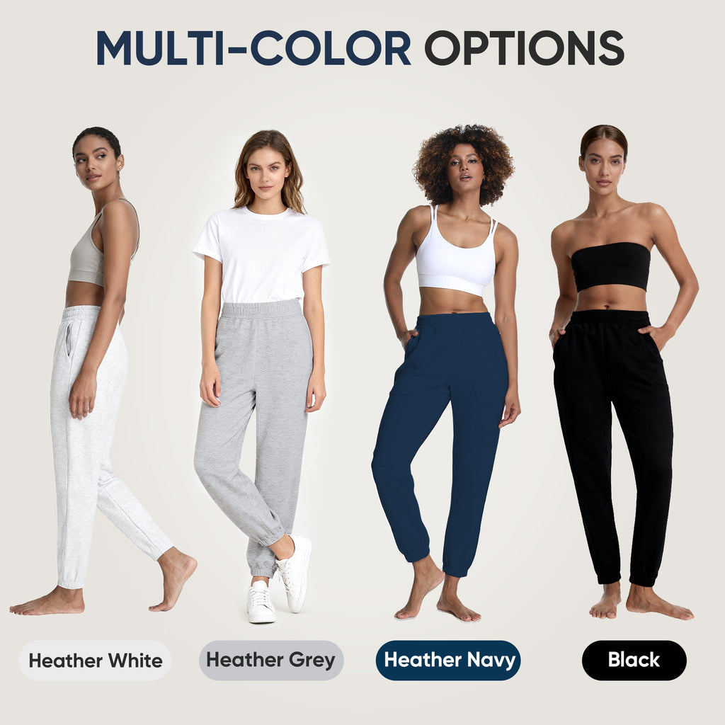 MERIDIANA Women's Fleecy Fabric Jogger Lightweight Warmth Cozy Softness Breathable Wide Leg Casual Travel Pants