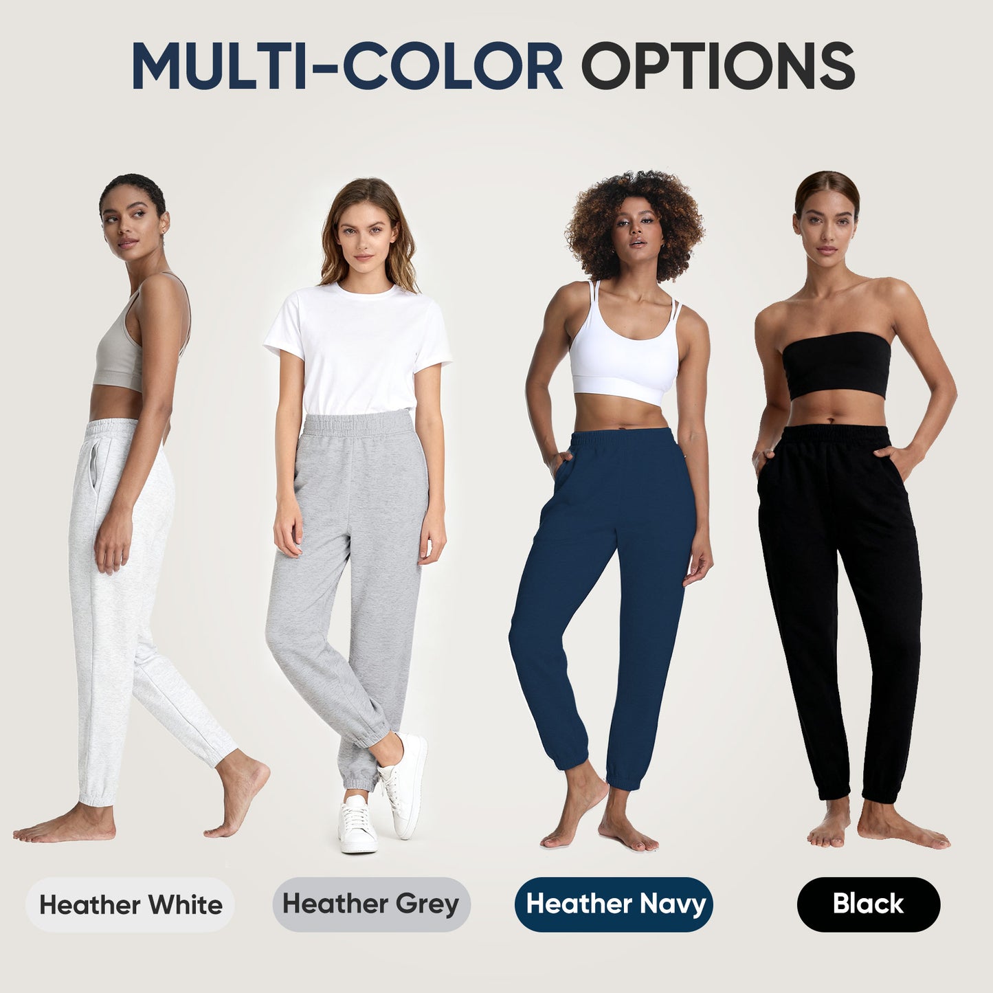 MERIDIANA Women's Fleecy Fabric Jogger Lightweight Warmth Cozy Softness Breathable Wide Leg Casual Travel Pants