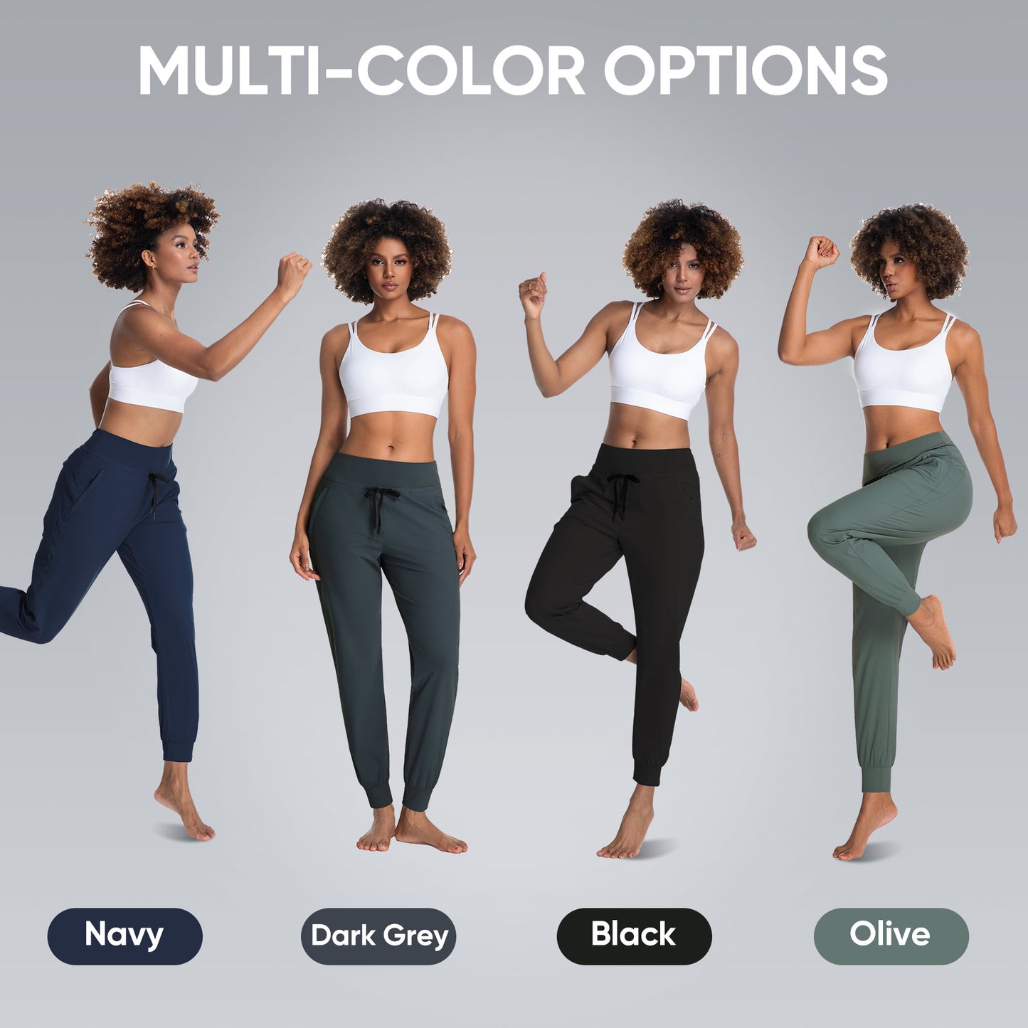 MERIDIANA Women's Hiking Pants with Zipper Pocket Breathable Quick-Dry Stretchy Nylon Outdoor Jogger Sweatpants