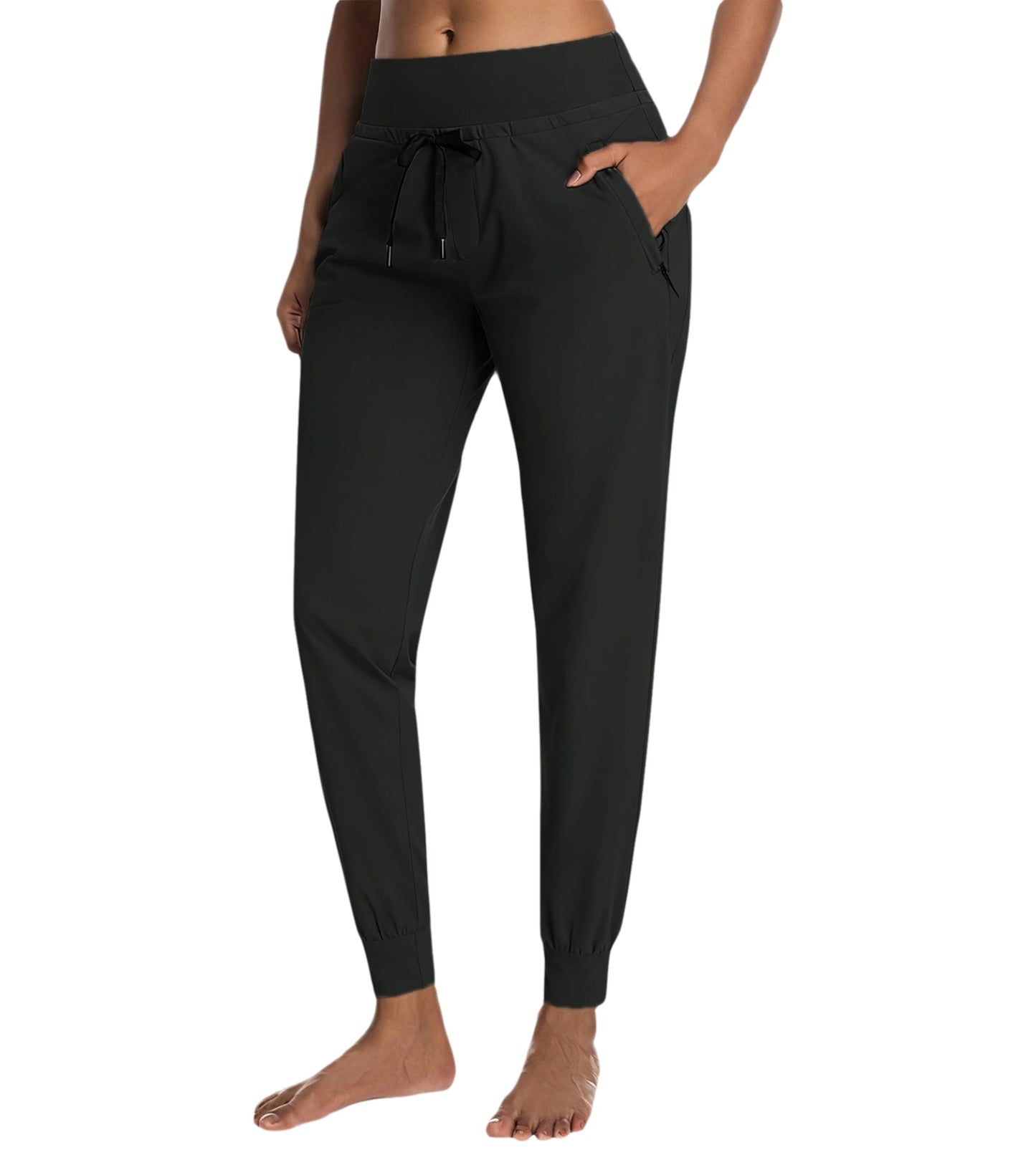 MERIDIANA Women's Hiking Pants with Zipper Pocket Breathable Quick-Dry Stretchy Nylon Outdoor Jogger Sweatpants
