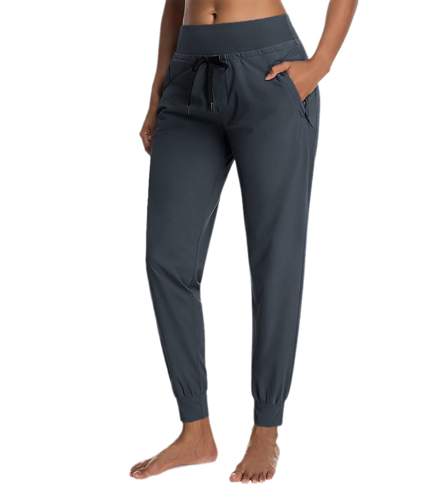 MERIDIANA Women's Hiking Pants with Zipper Pocket Breathable Quick-Dry Stretchy Nylon Outdoor Jogger Sweatpants