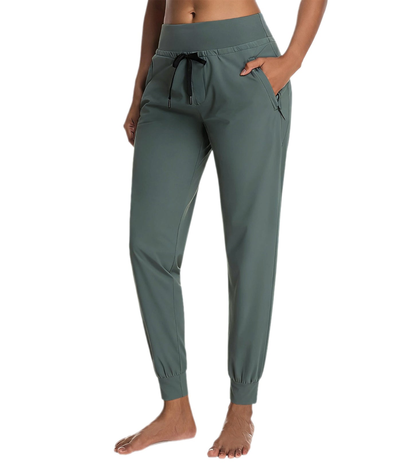 MERIDIANA Women's Hiking Pants with Zipper Pocket Breathable Quick-Dry Stretchy Nylon Outdoor Jogger Sweatpants