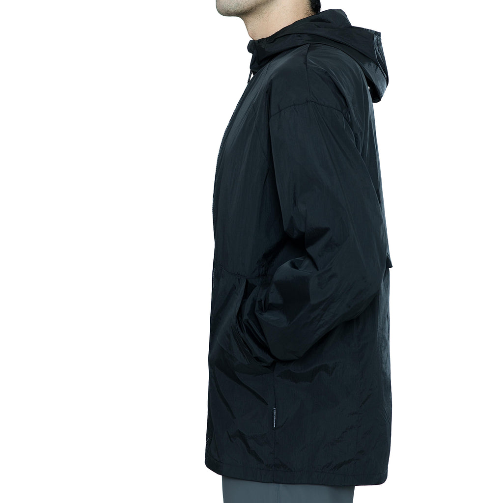 MERIDIANO Men's Lightweight Packable Jacket, UPF 50+ Sun & Water Resistant Windbreaker with Hood, Stain & Dog Hair Repellent