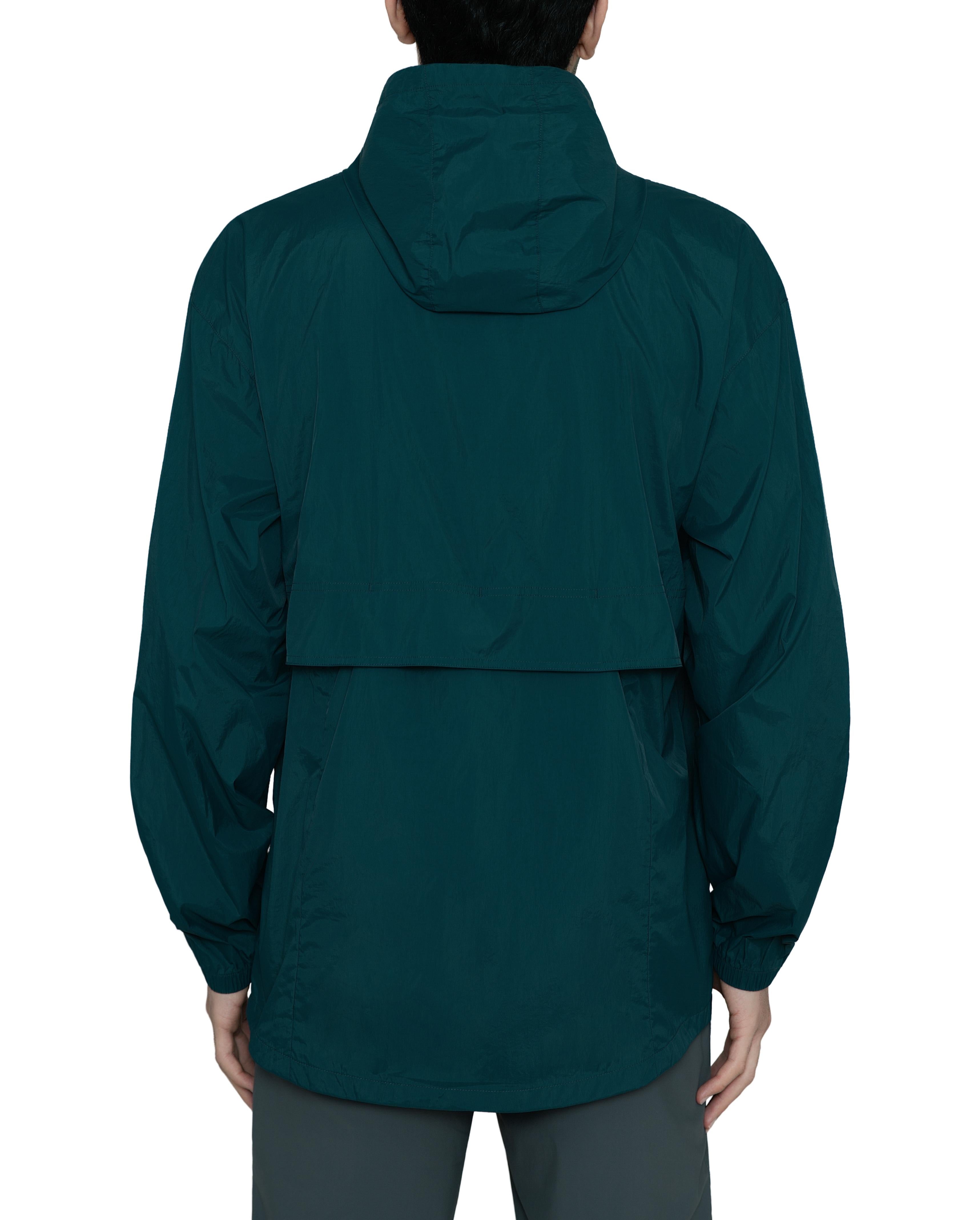 MERIDIANO Men's Lightweight Packable Jacket, UPF 50+ Sun & Water Resistant Windbreaker with Hood, Stain & Dog Hair Repellent