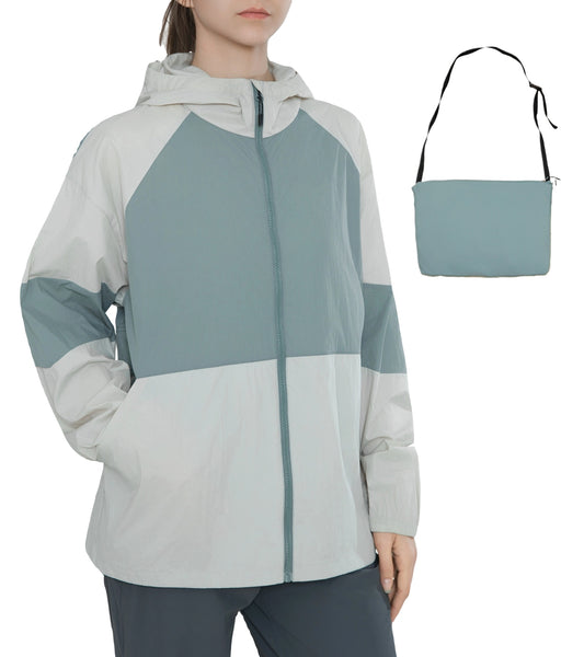 MERIDIANA Women's Lightweight Packable Jacket, UPF 50+ Sun & Water Resistant Windbreaker with Hood, Stain &Dog Hair Repellent