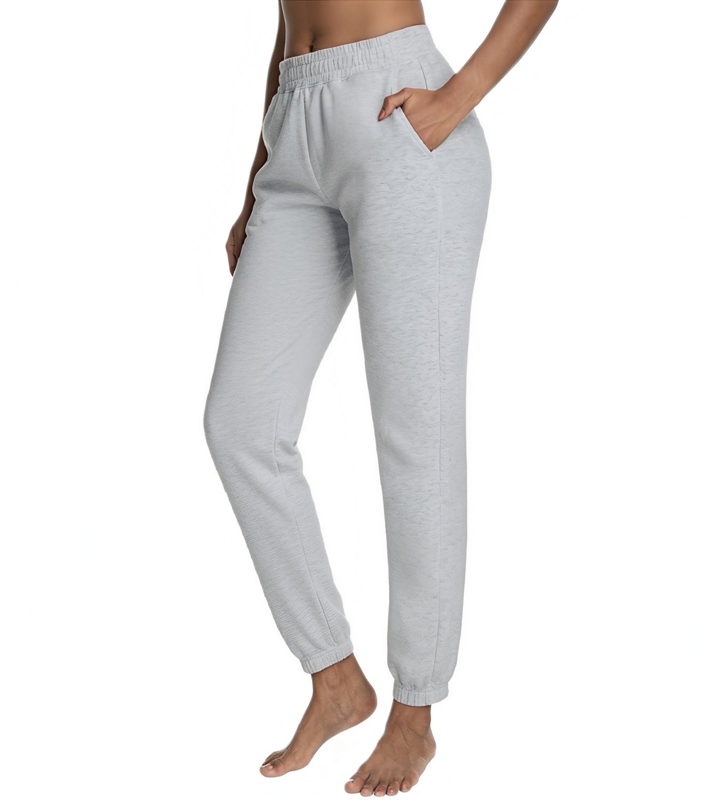 MERIDIANA Women's Fleecy Fabric Jogger Lightweight Warmth Cozy Softness Breathable Wide Leg Casual Travel Pants