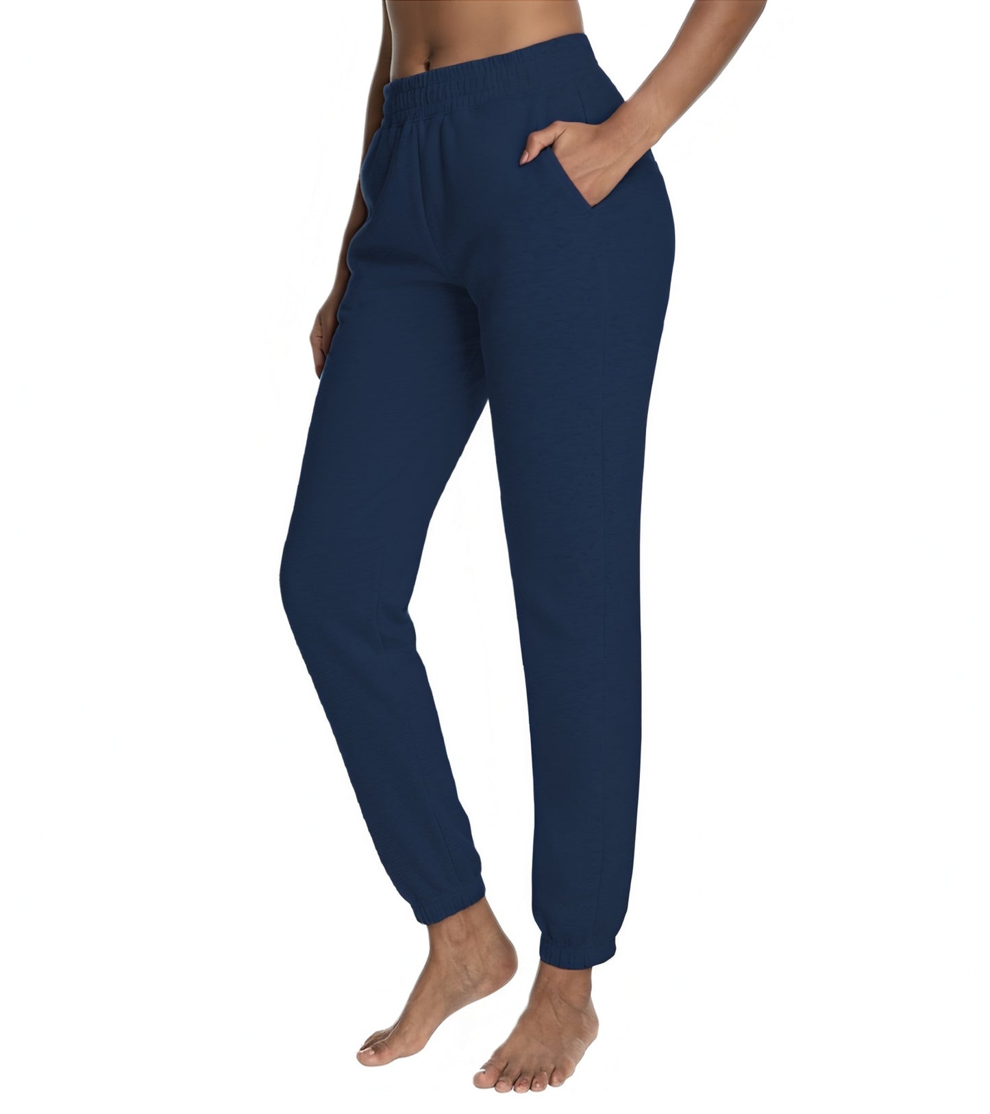 MERIDIANA Women's Fleecy Fabric Jogger Lightweight Warmth Cozy Softness Breathable Wide Leg Casual Travel Pants