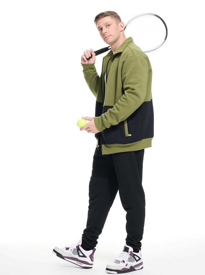 WHITE PEAK TRADING COMPANY  Men's Fleece Full-zip Hoodie Jacket Oversized Casual Warm Sweatshirt for Cold Weather with Pocket