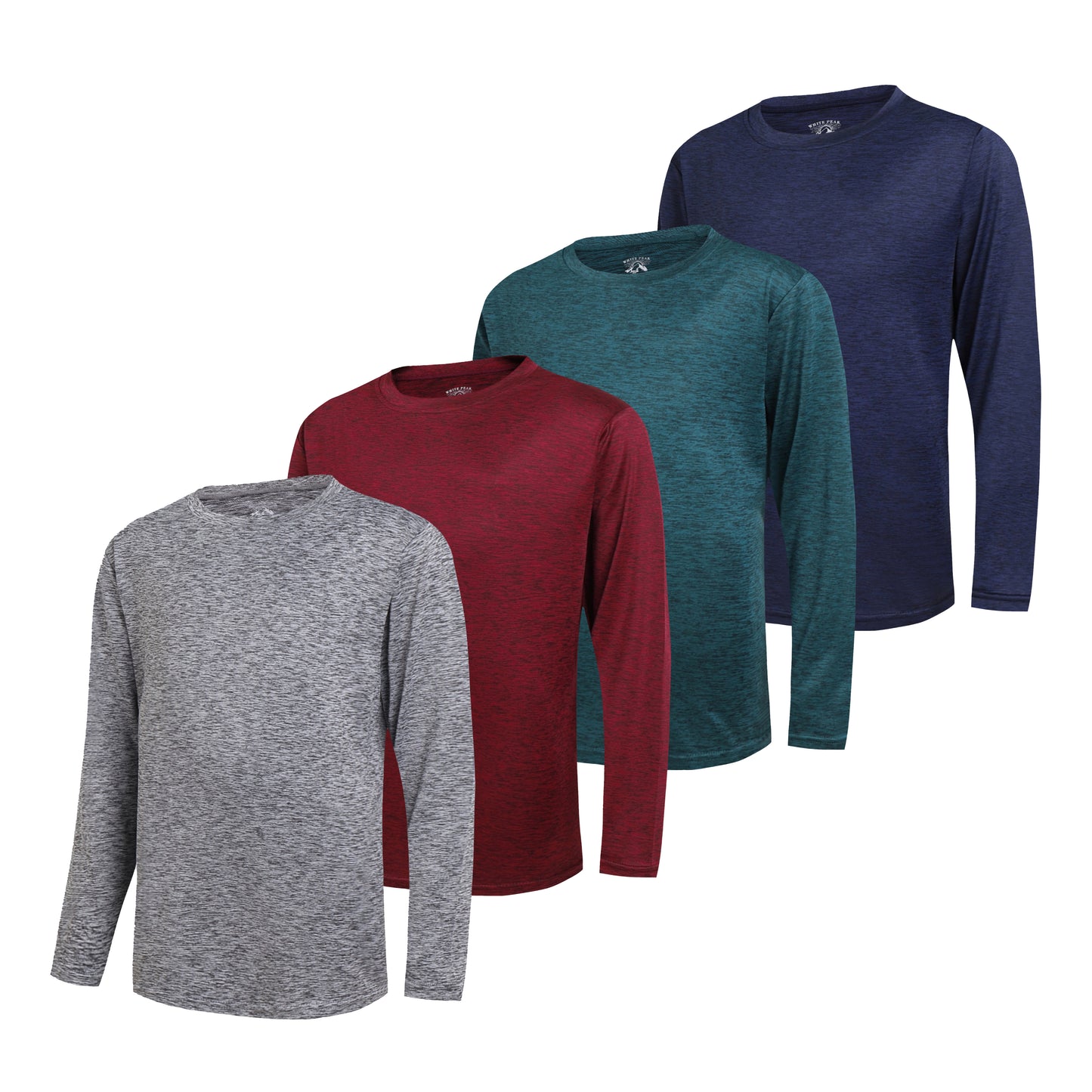 WHITE PEAK TRADING COMPANY  4 Pack Boy's Quick-Drying Lightweight Hoodies Pullover Long Sleeve Athletic Training T Shirts 4-20