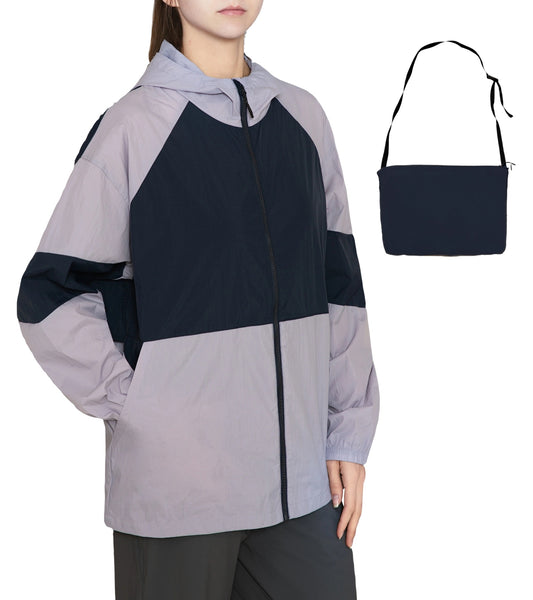 MERIDIANA Women's Lightweight Packable Jacket, UPF 50+ Sun & Water Resistant Windbreaker with Hood, Stain &Dog Hair Repellent