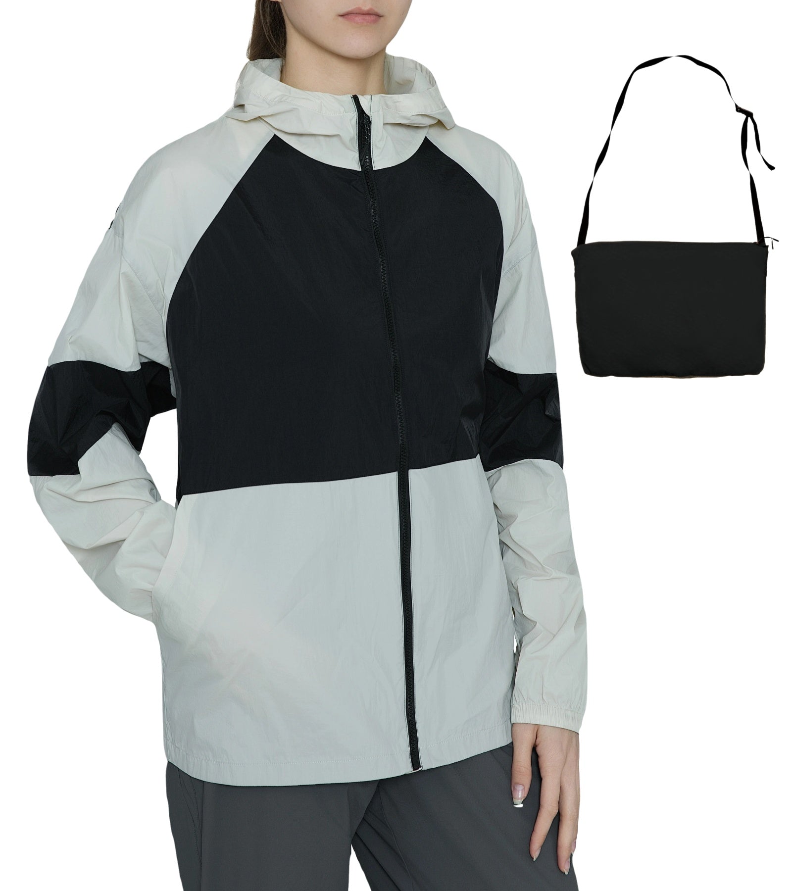 MERIDIANA Women's Lightweight Packable Jacket, UPF 50+ Sun & Water Resistant Windbreaker with Hood, Stain &Dog Hair Repellent