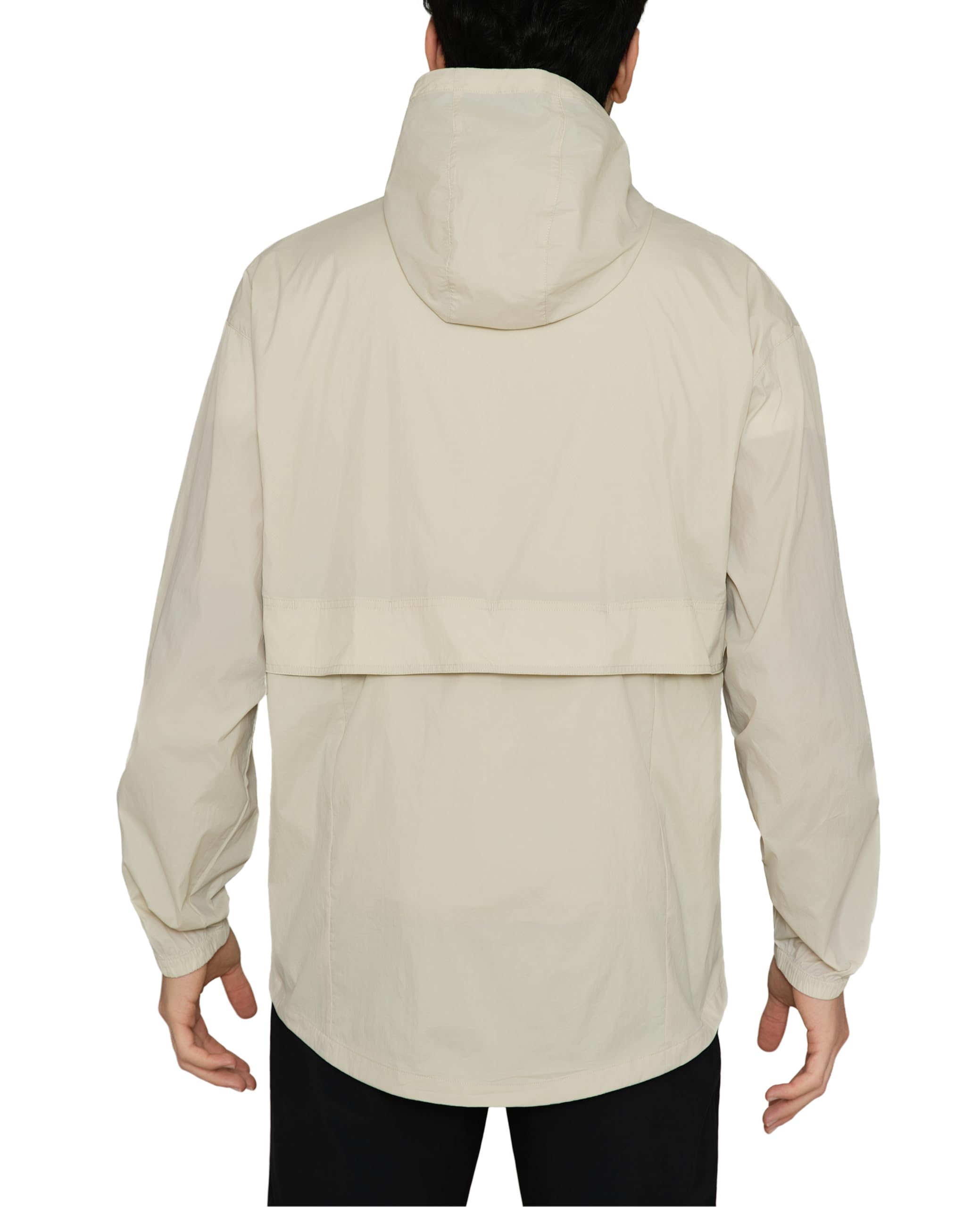 MERIDIANO Men's Lightweight Packable Jacket, UPF 50+ Sun & Water Resistant Windbreaker with Hood, Stain & Dog Hair Repellent