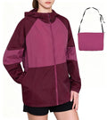 Women's Rain Jacket with Pockets, Water & Stain Resistant Hooded Windbreaker Coat for Travel, Hiking, Dog Walking, Daily Wear