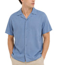 Men's Linen Button Down Shirt Short Sleeve Casual Summer Vacation Shirts Lightweight Breathable Beach