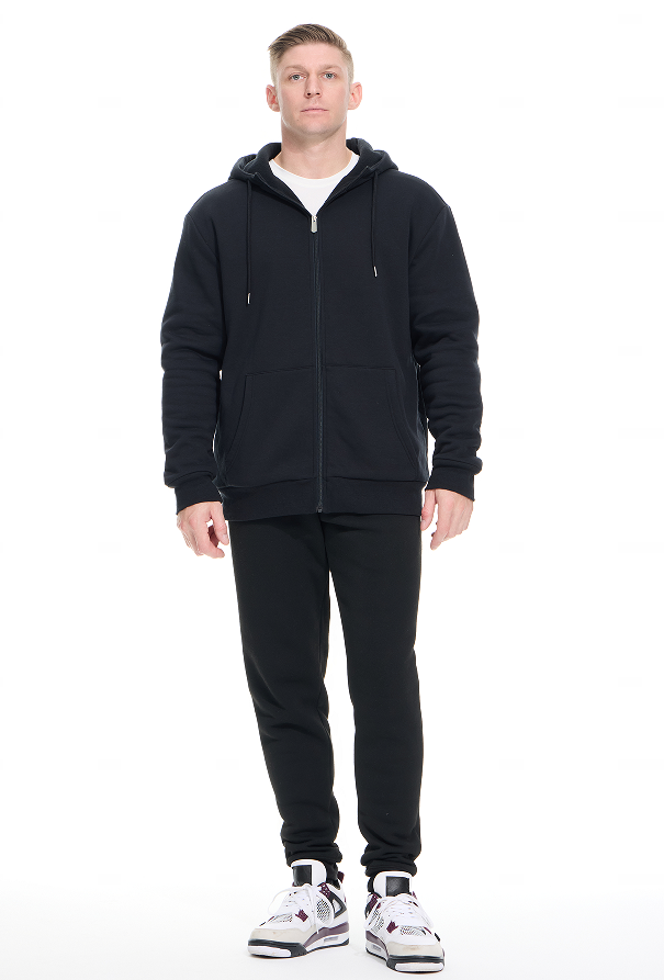 WHITE PEAK TRADING COMPANY Men's Fleece Full-zip Hoodie Jacket Oversized Casual Warm Sweatshirt for Cold Weather with Pocket