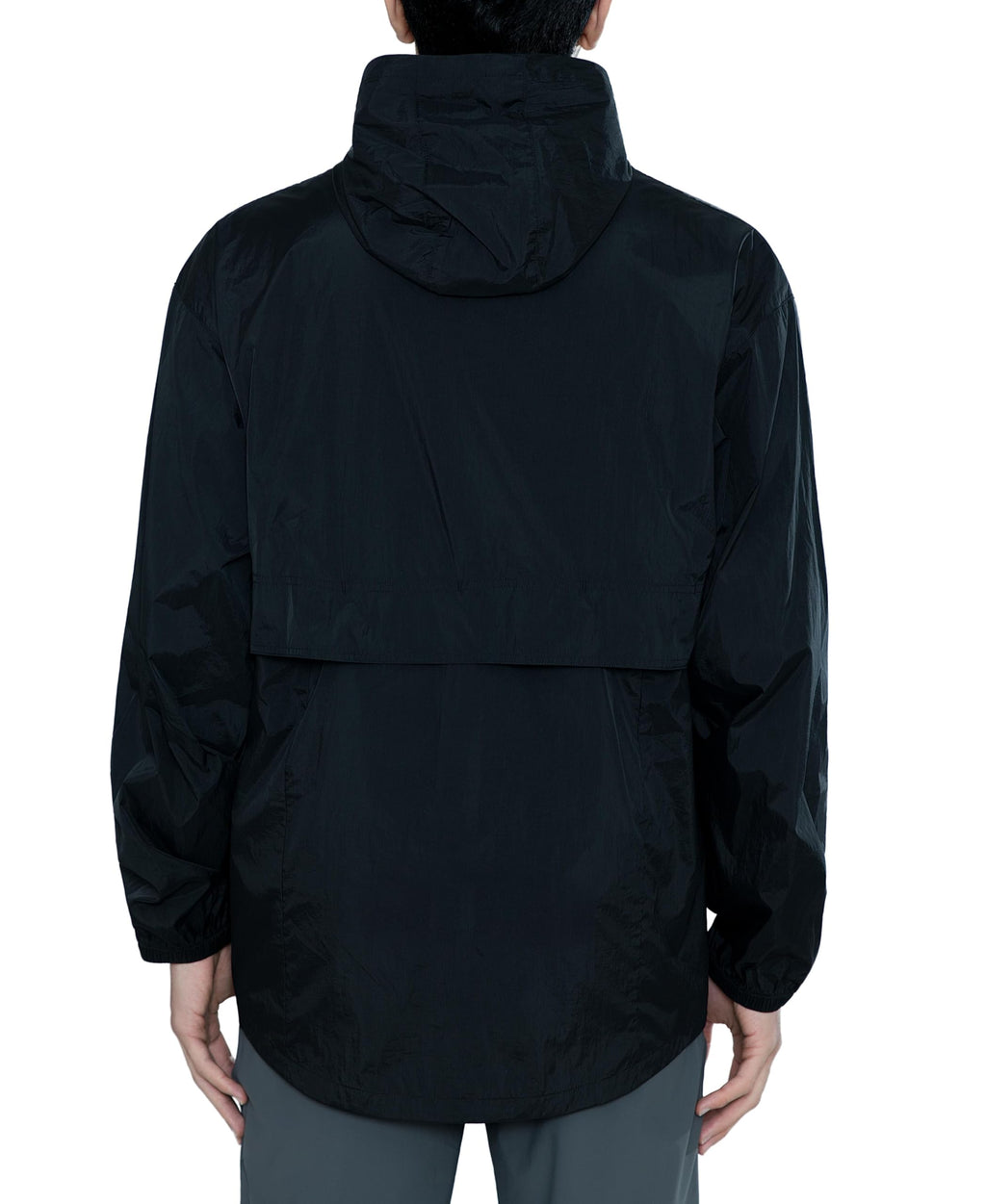 MERIDIANO Men's Lightweight Packable Jacket, UPF 50+ Sun & Water Resistant Windbreaker with Hood, Stain & Dog Hair Repellent