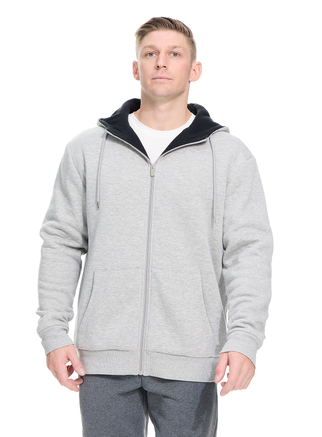 WHITE PEAK TRADING COMPANY Men's Fleece Full-zip Hoodie Jacket Oversized Casual Warm Sweatshirt for Cold Weather with Pocket