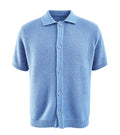 BOGARI Mens Knit Button Down Casual Polo Shirts Short Sleeve Cardigan Sweater with Pocket for Summer Golf Tops Vacation