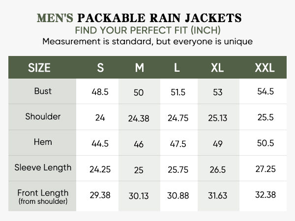 MERIDIANO Men's Lightweight Packable Jacket, UPF 50+ Sun & Water Resistant Windbreaker with Hood, Stain & Dog Hair Repellent