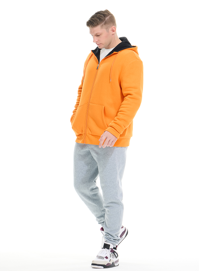 WHITE PEAK TRADING COMPANY Men's Fleece Full-zip Hoodie Jacket Oversized Casual Warm Sweatshirt for Cold Weather with Pocket