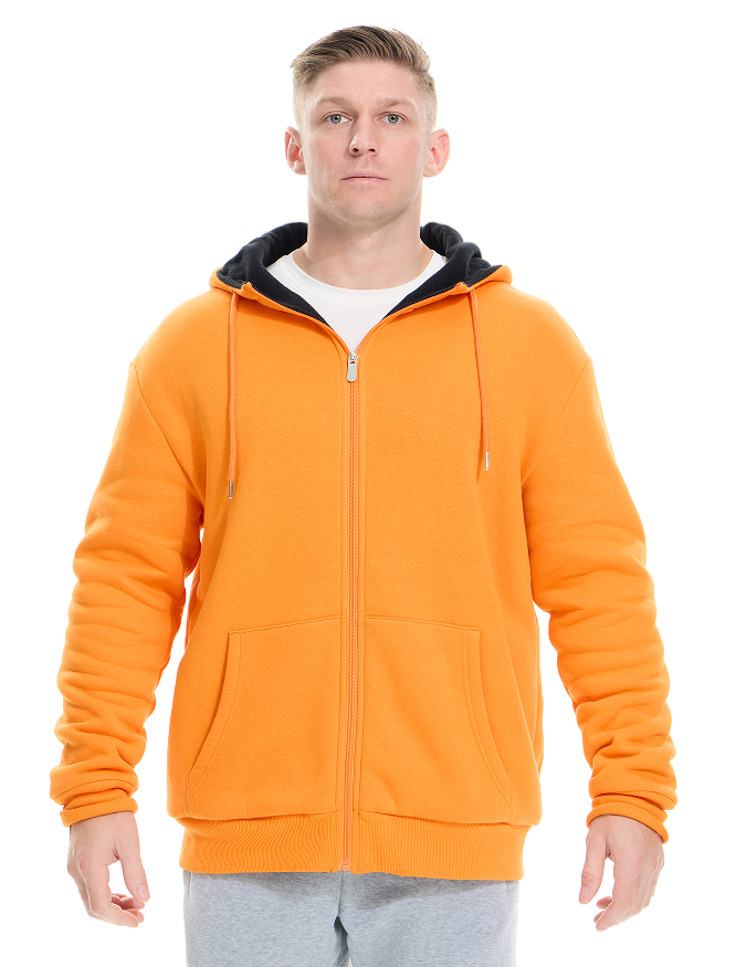 WHITE PEAK TRADING COMPANY Men's Fleece Full-zip Hoodie Jacket Oversized Casual Warm Sweatshirt for Cold Weather with Pocket