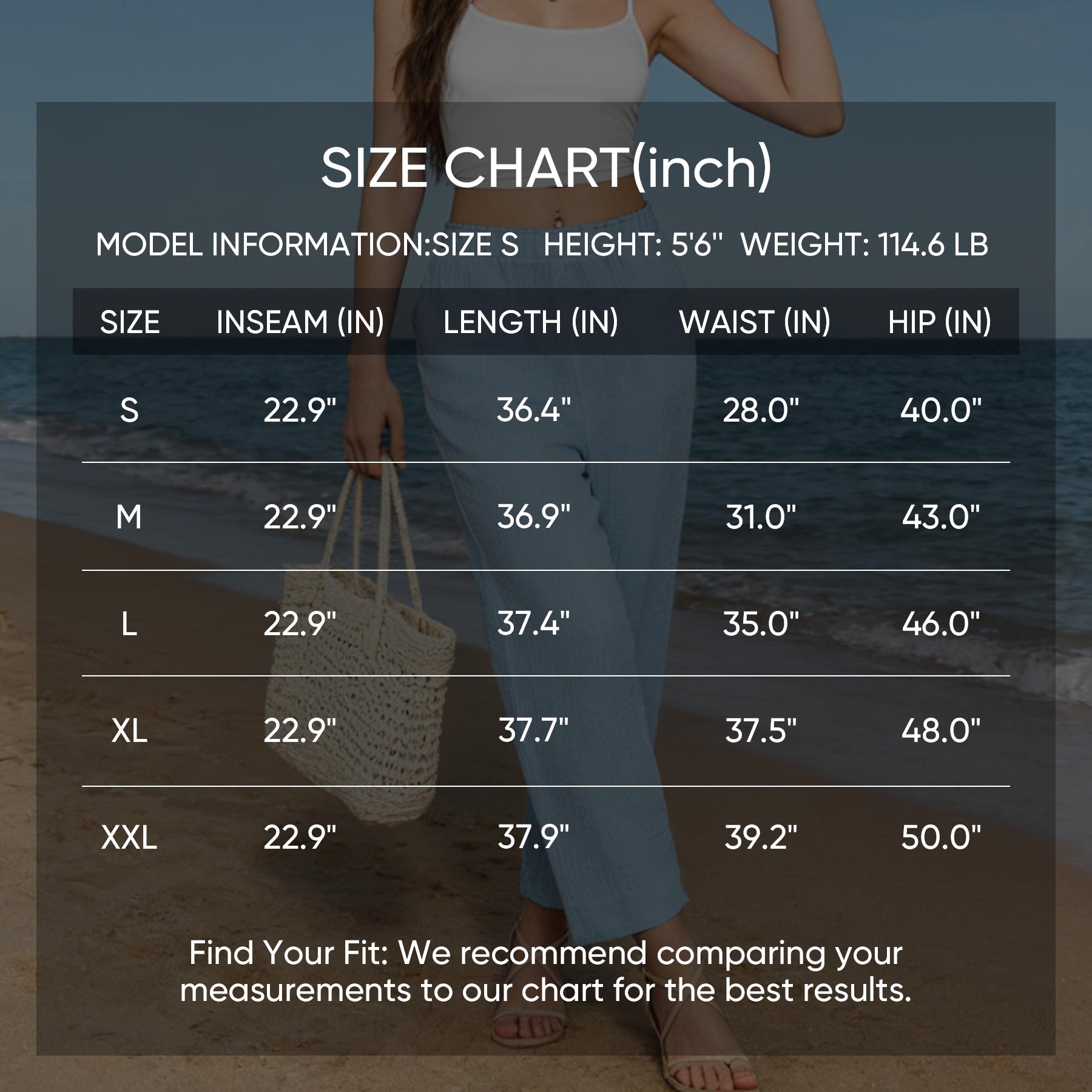 MERIDIANA Women's 2 Pack Wide Leg Cotton Seersucker Pants Summer Casual Beach Palazzo Trousers with Pockets Travel Vacation